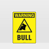 Custom Gate Signs,Warning Bull Sign